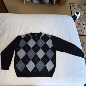 Men’s Jos. A. Bank Blue Argyle Crew Neck Sweater